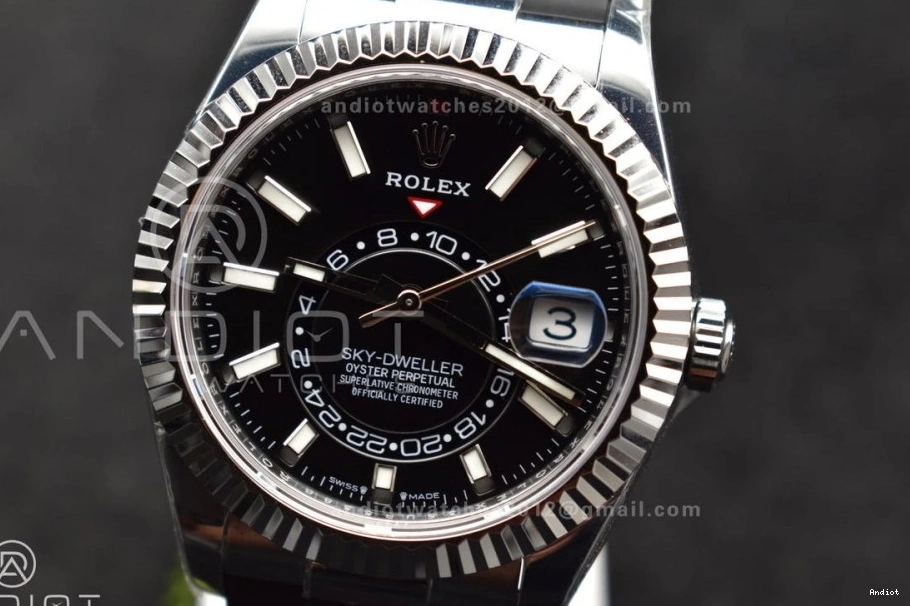 A23J ZF Strap (Gain Black on Best Sky-Dweller SS 336239 Edition Dial Weight) Oysterflex 1:1 0404